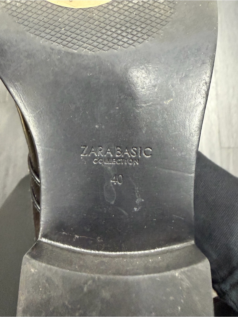 Zara Black Leather Buckle Boot Sz 40 - Picture 5 of 5